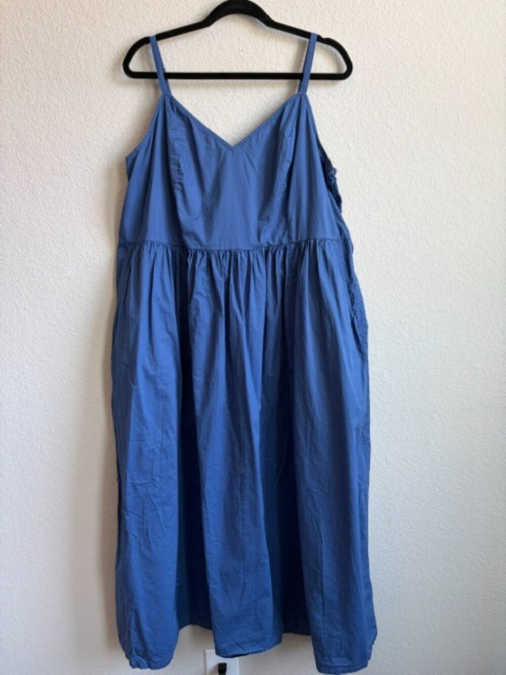 Old Navy Katherine Cami Blue Dress Size XL 100% Cotton Casual Chic Minimalist - Picture 2 of 8